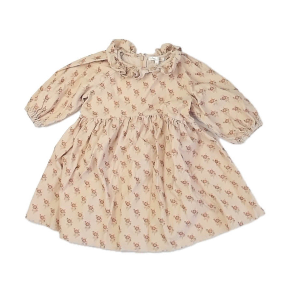 Noralee Girls Ivory| Brown Floral Dress size: 4T